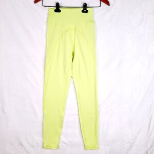 Aerie Offline Goals 7/8 Hi Rise Leggings Neon Green Yellow Women M